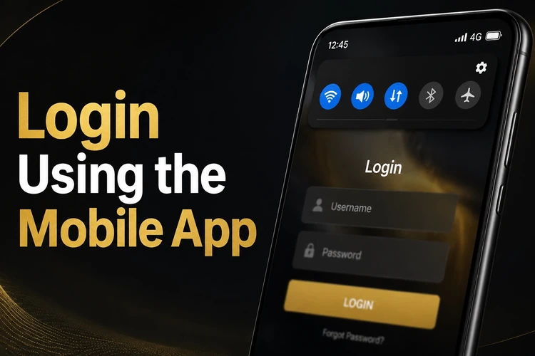 Login Using the Mobile App